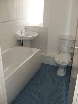 Install of bathroom, combi boiler, rewiring of a Colwyn Bay flat for renting.